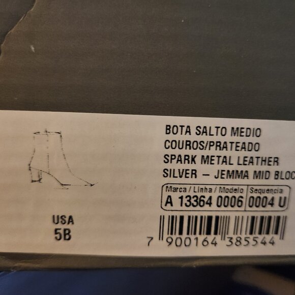 Arezzo Silver " Jemma" Block Booties. Leather. NIB. Size: Various - Picture 12 of 13